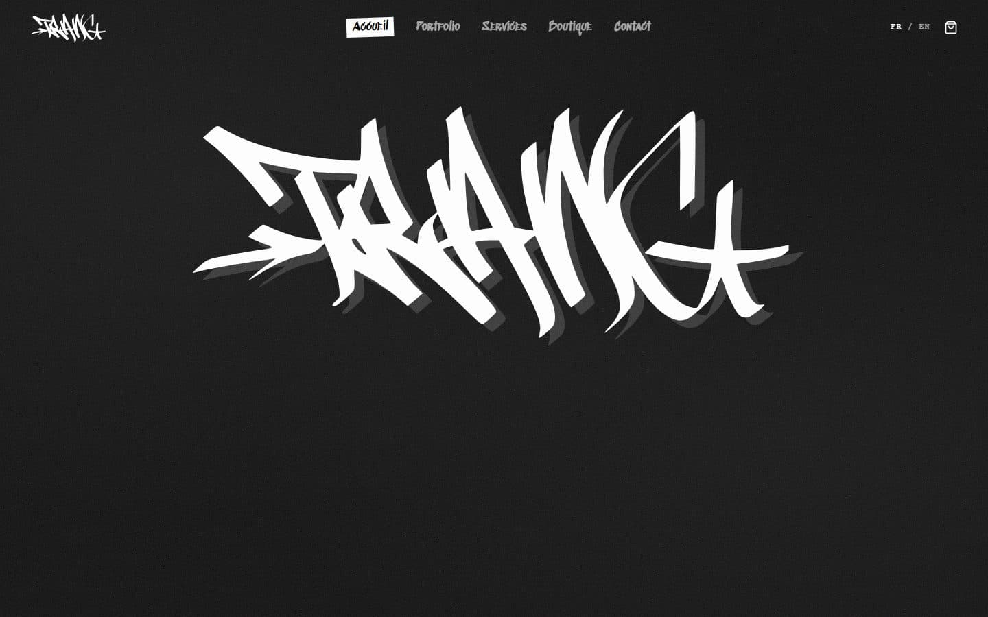 TRANGIS homepage on desktop