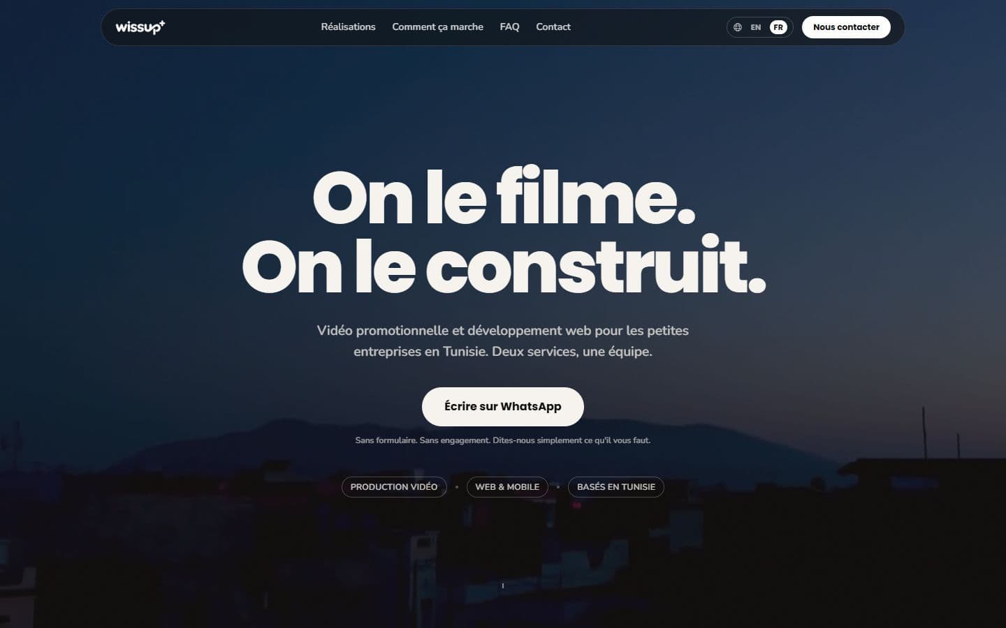 Wissup+ website screenshot